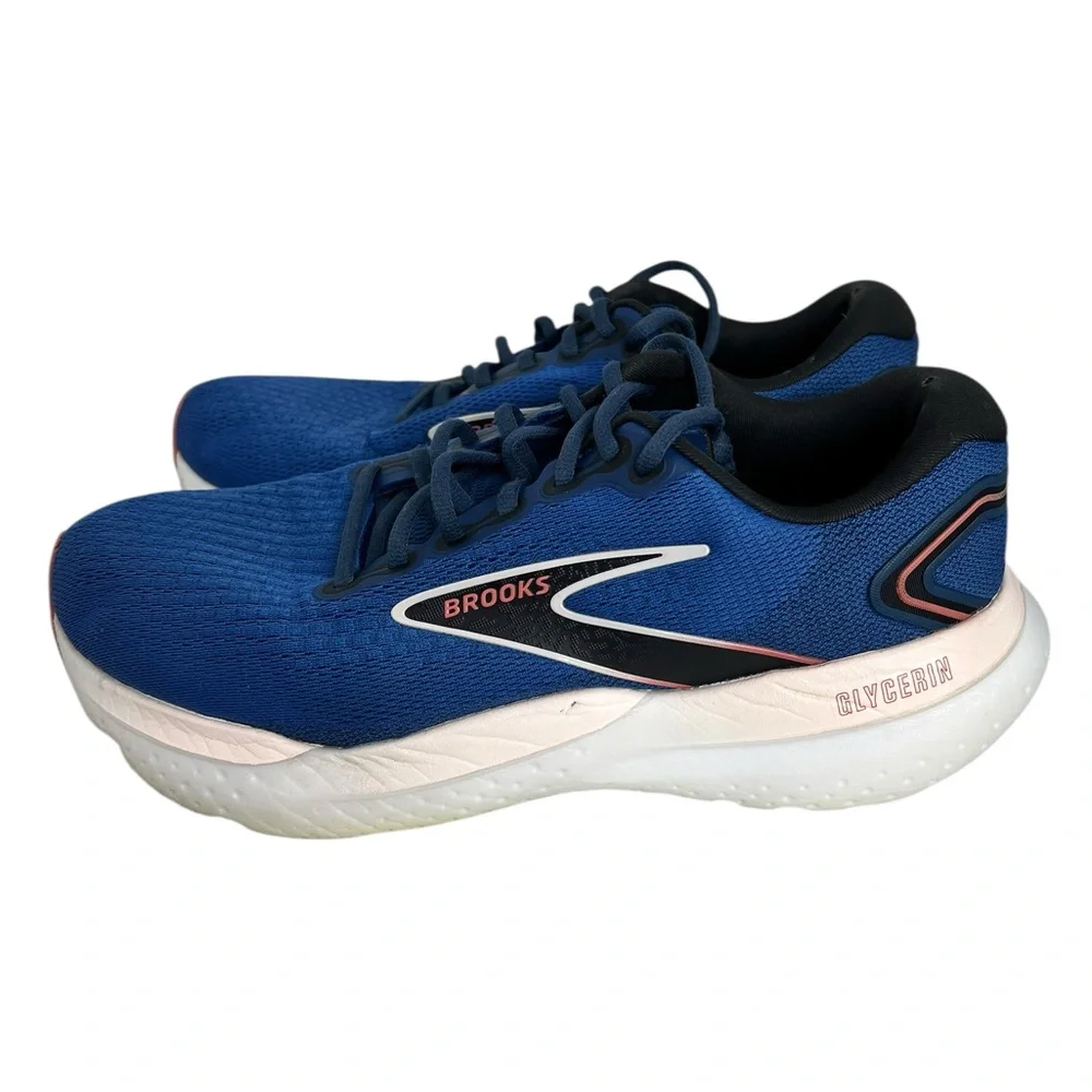 Brooks Glycerin 21 Wide‎ Blue Icy Pink Running Shoes Size 10.5 Wide